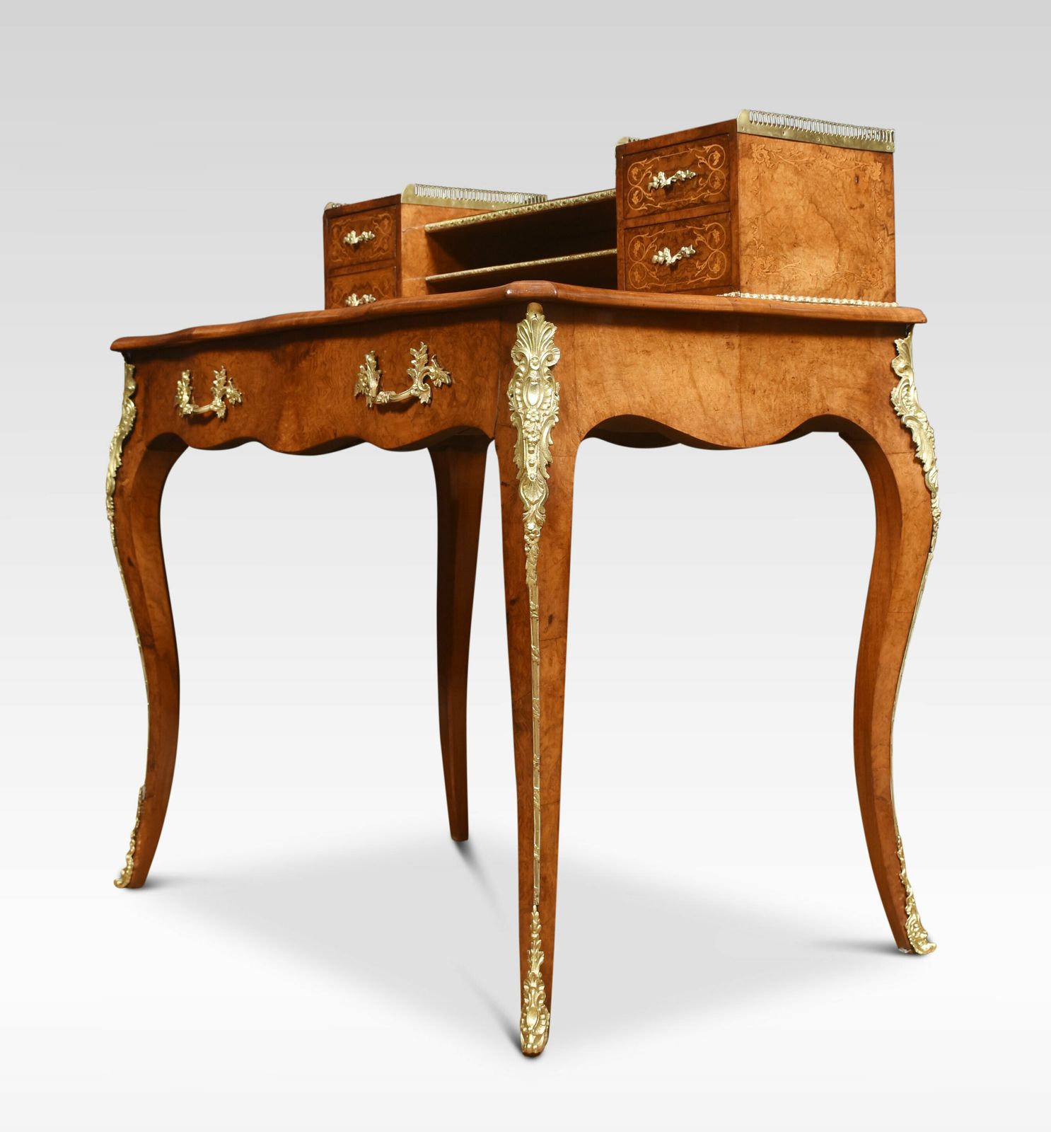 19th Century Walnut Inlaid Bonheur Du Jour photo Furniture