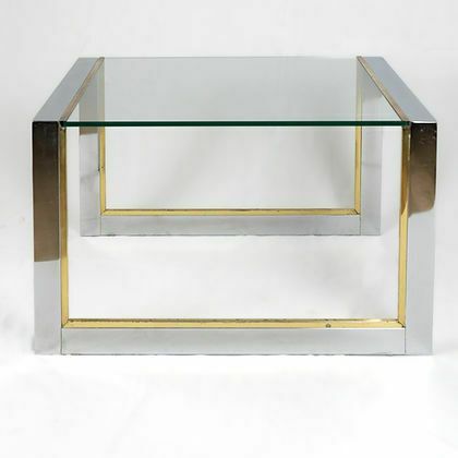 Pair Of Romeo Rega Glass Tables