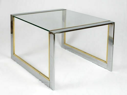 Pair Of Romeo Rega Glass Tables photo for sale