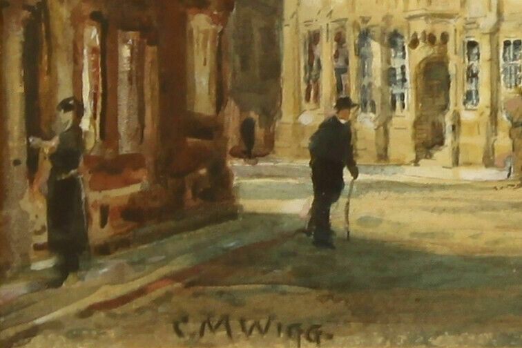 Watercolour By Charles Mayes Wigg. King's Lynn Town Hall photo for sale