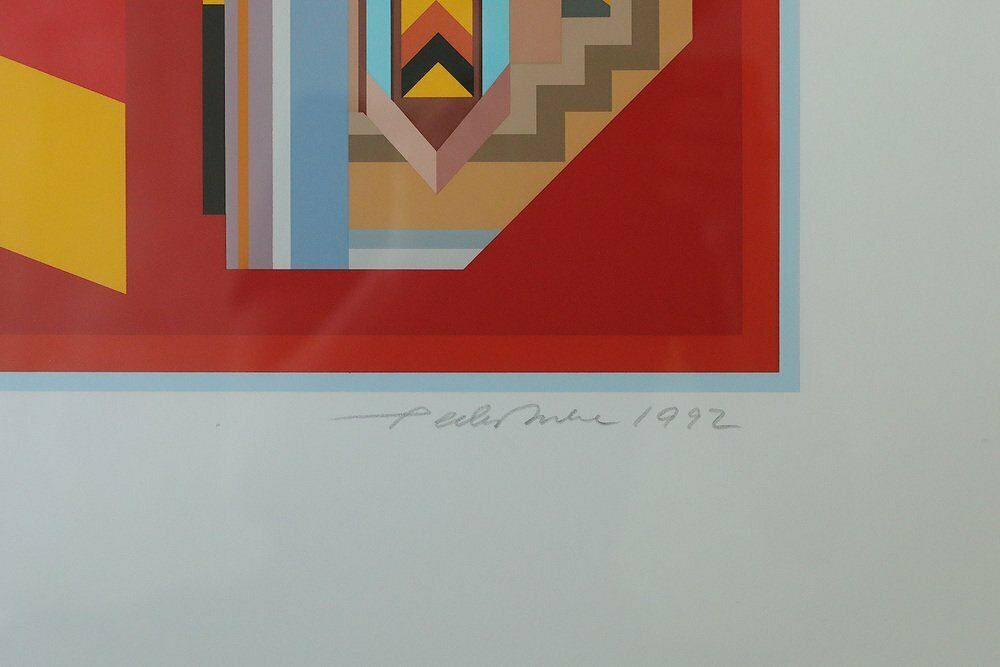 Peder Duke, Composition, 1992, Color Serigraph, Framed photo vinterior
