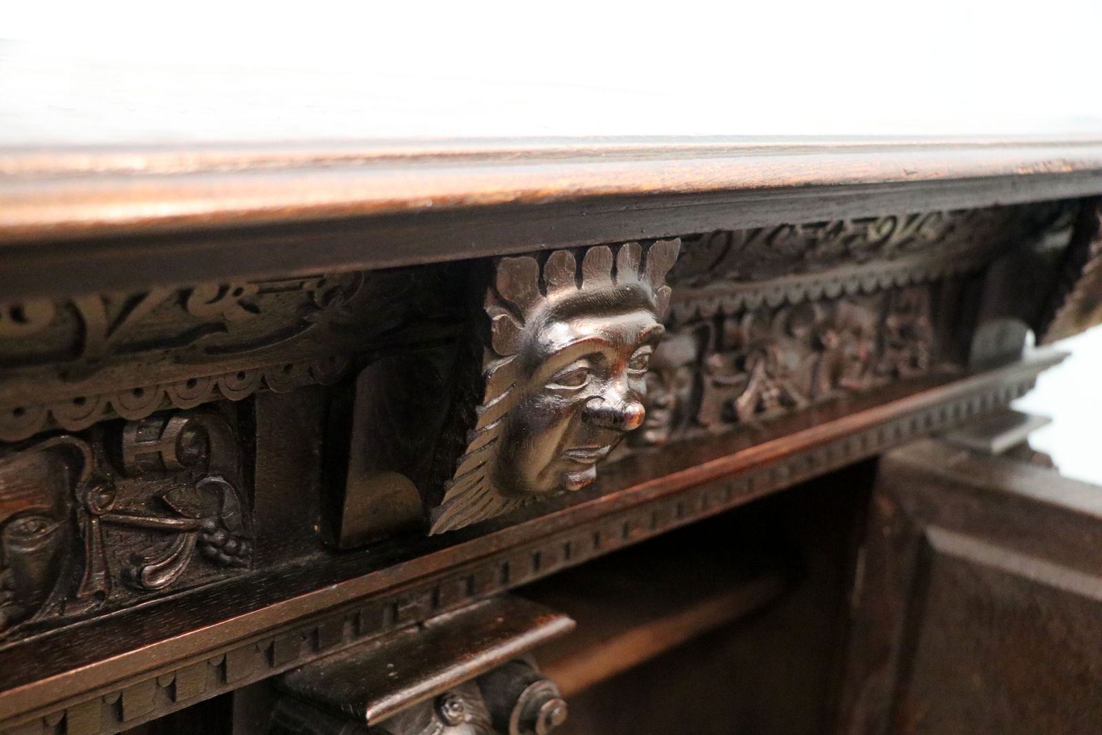 photo for sale A Magnificent Flemish Oak Side Cabinet In The Baroque Style.