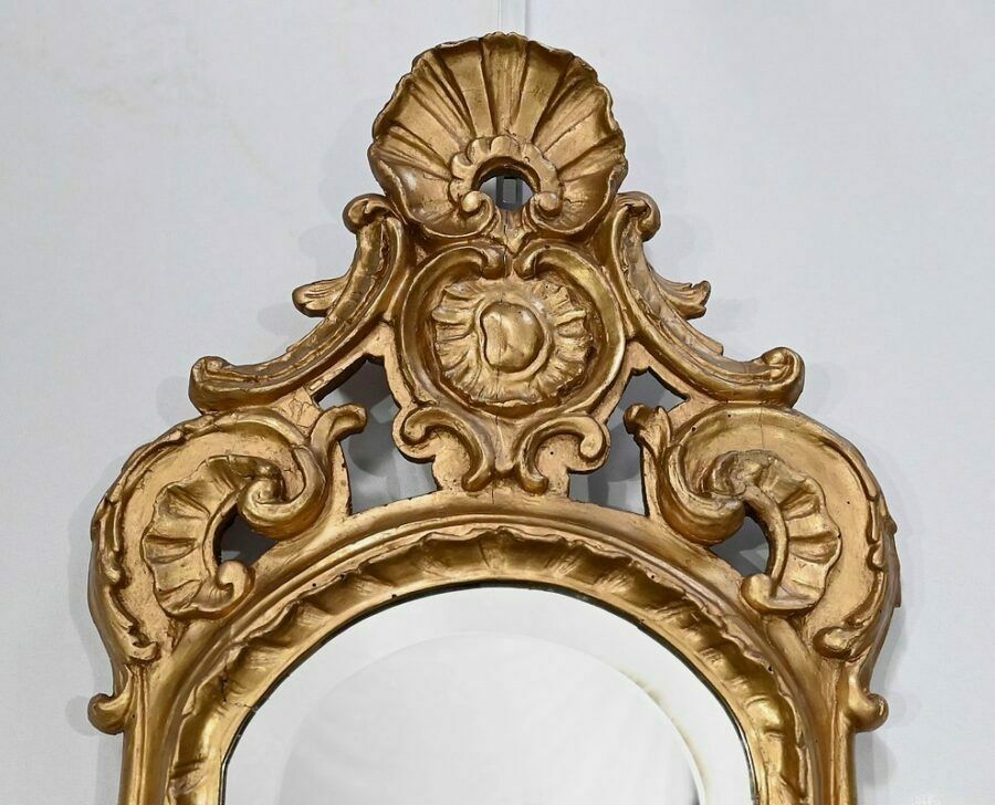 Louis XV Mirror In Golden Wood, Rocaille – 19th Century photo 1658.3