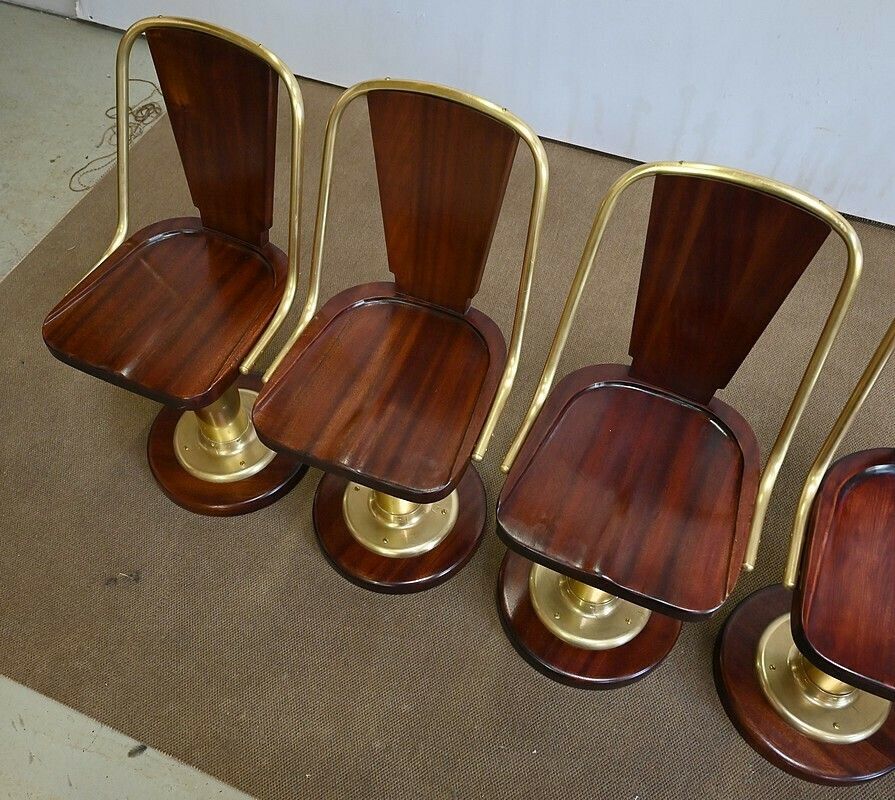 photo for sale Rare Suite Of Six Liner Chairs, England – Early 20th Century
