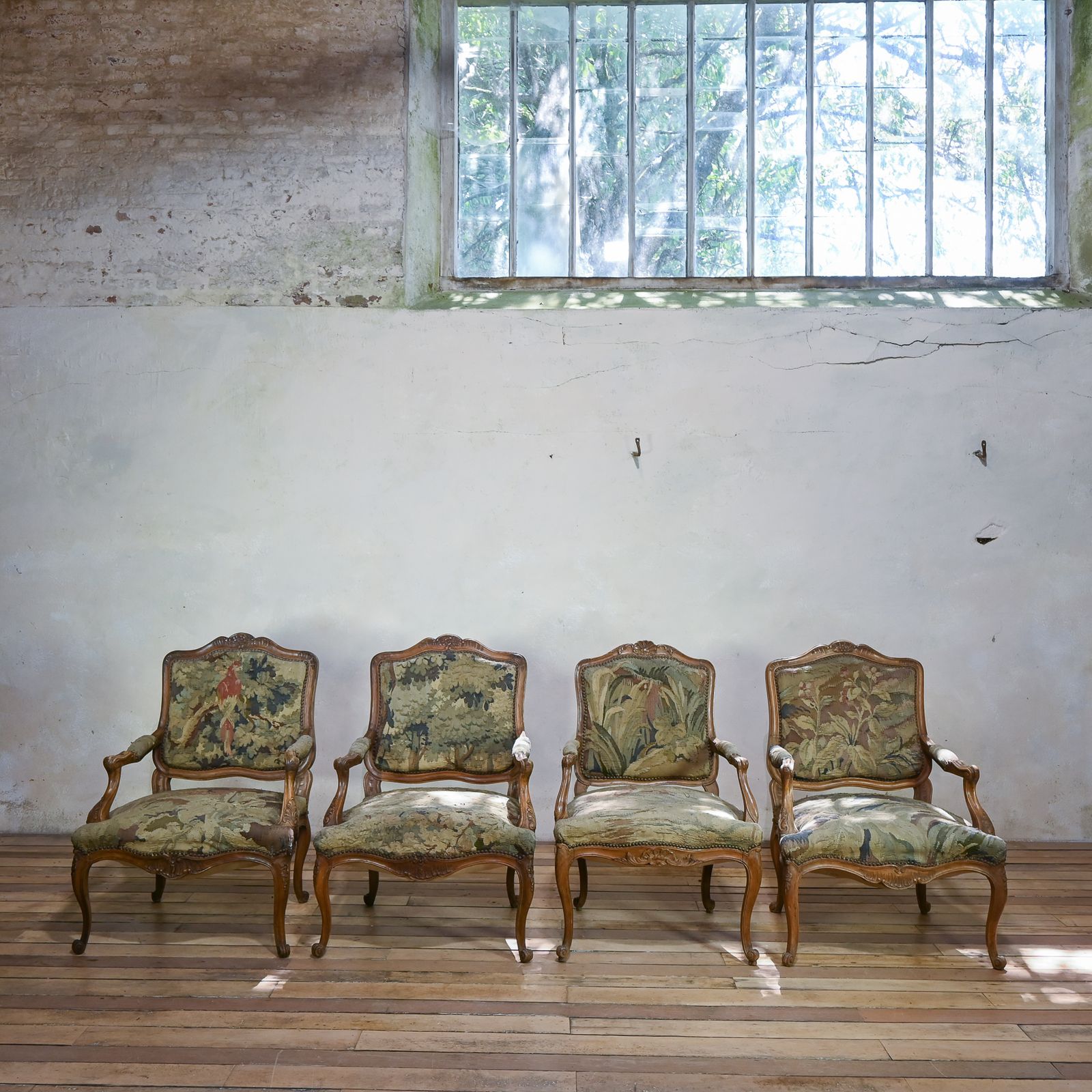 A Set Of Four 19th Century French Louis XV Fauteuils Open Armchairs photo furniture