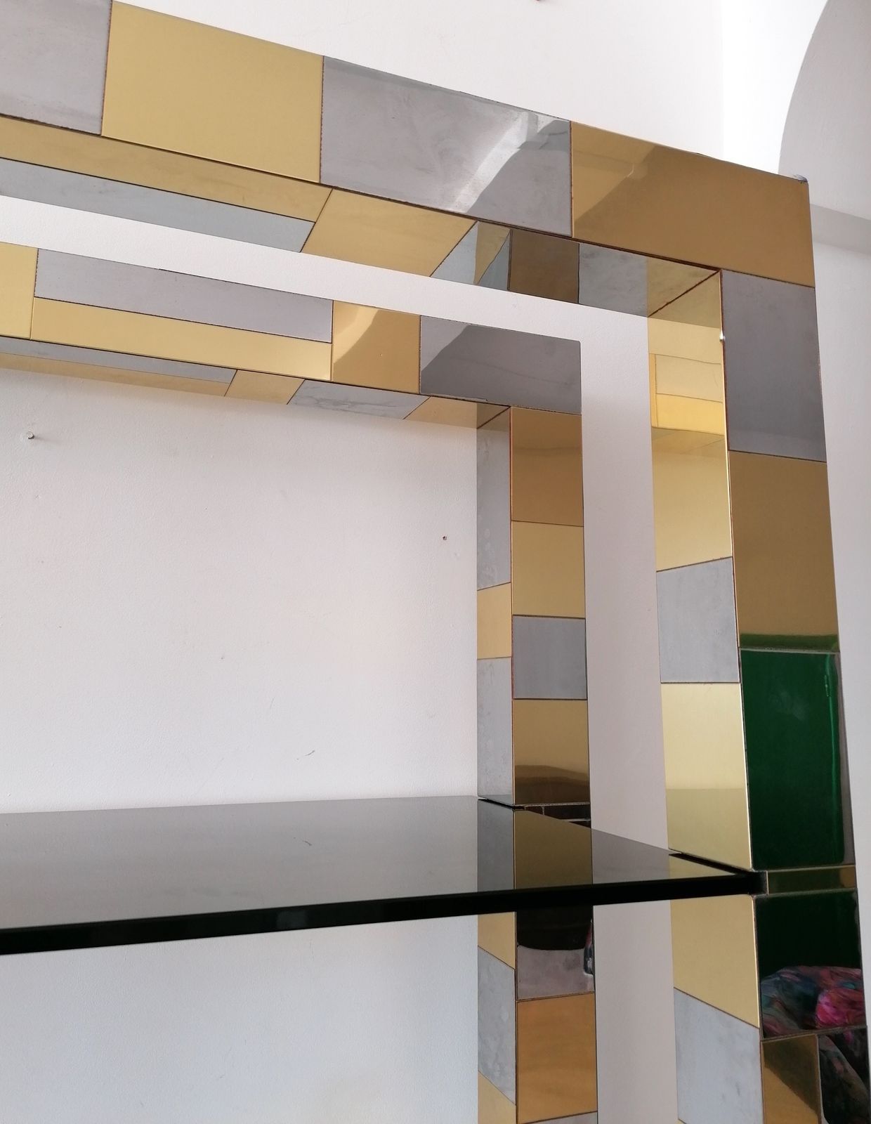 photo for sale Rare Signed Paul Evans Brutalist 'Cityscape' Large Etagere Freestanding Shelves, 1970s American