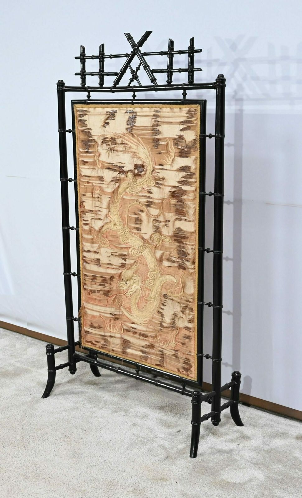 Bamboo Spirit Fireplace Screen – 1920 photo for sale