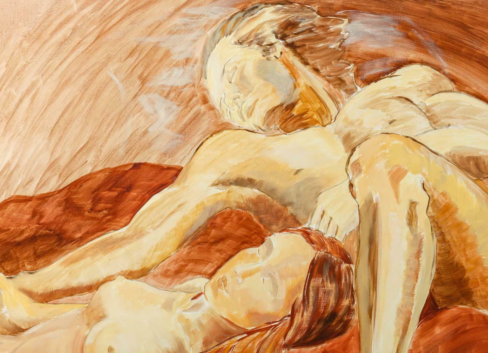 Painting, Oil On Canvas By Artist Evelyne Luez, Xxth Century. photo 2591.0
