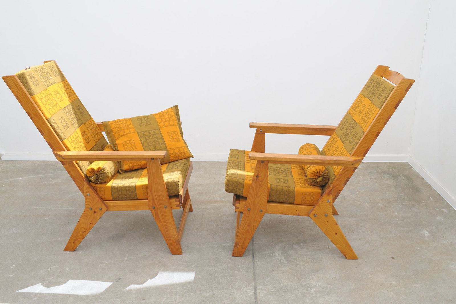 Scandinavian Style Pine Wood Armchairs, 1970´S, Set Of 2 photo for sale