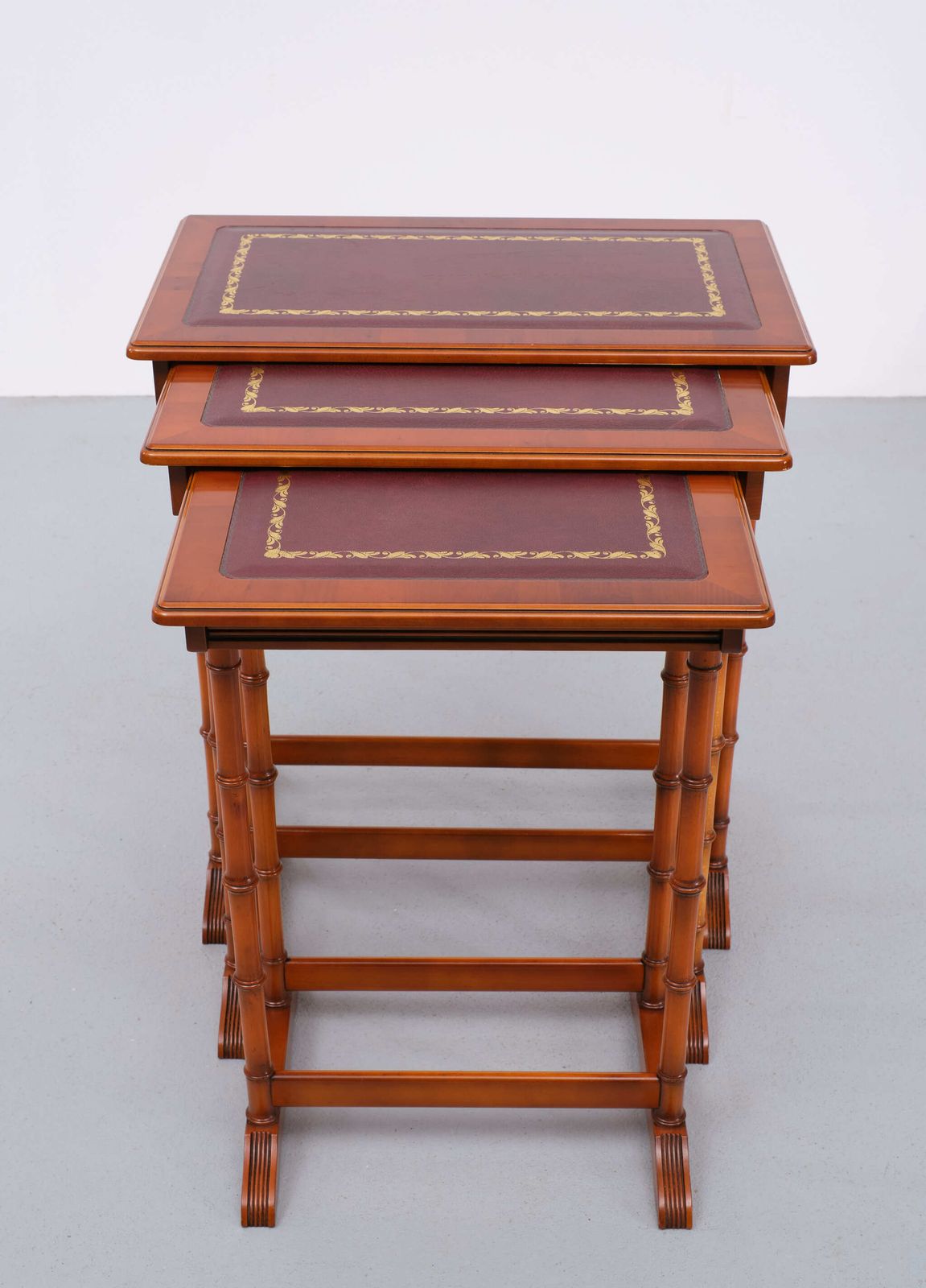 English Cherrywood Nesting Tables From Heldense, 1978, Set Of 3 photo buy