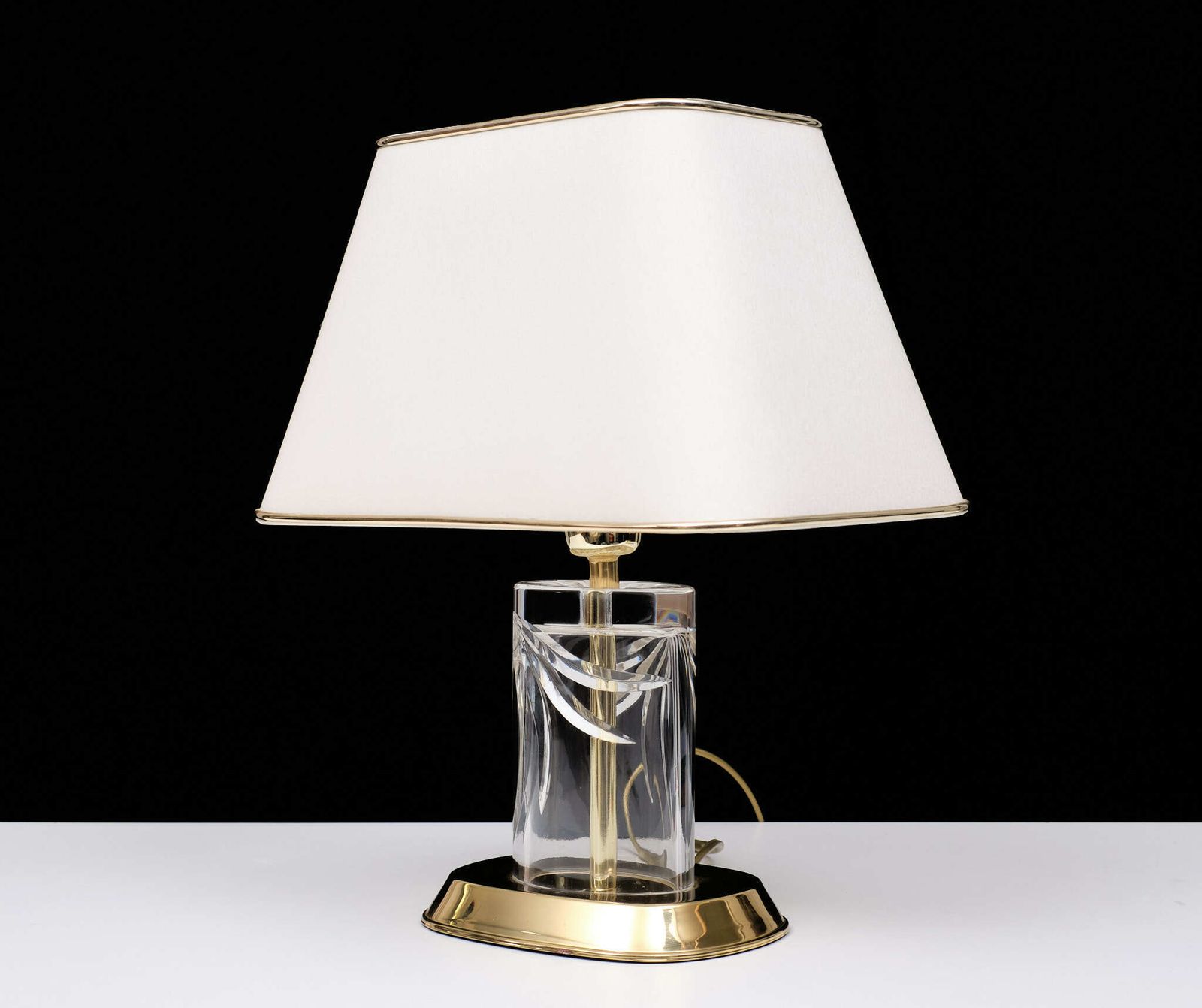 photo for sale Preciosa Top Quality Pristine Bohemian Crystal Table Lamp Czech Republic