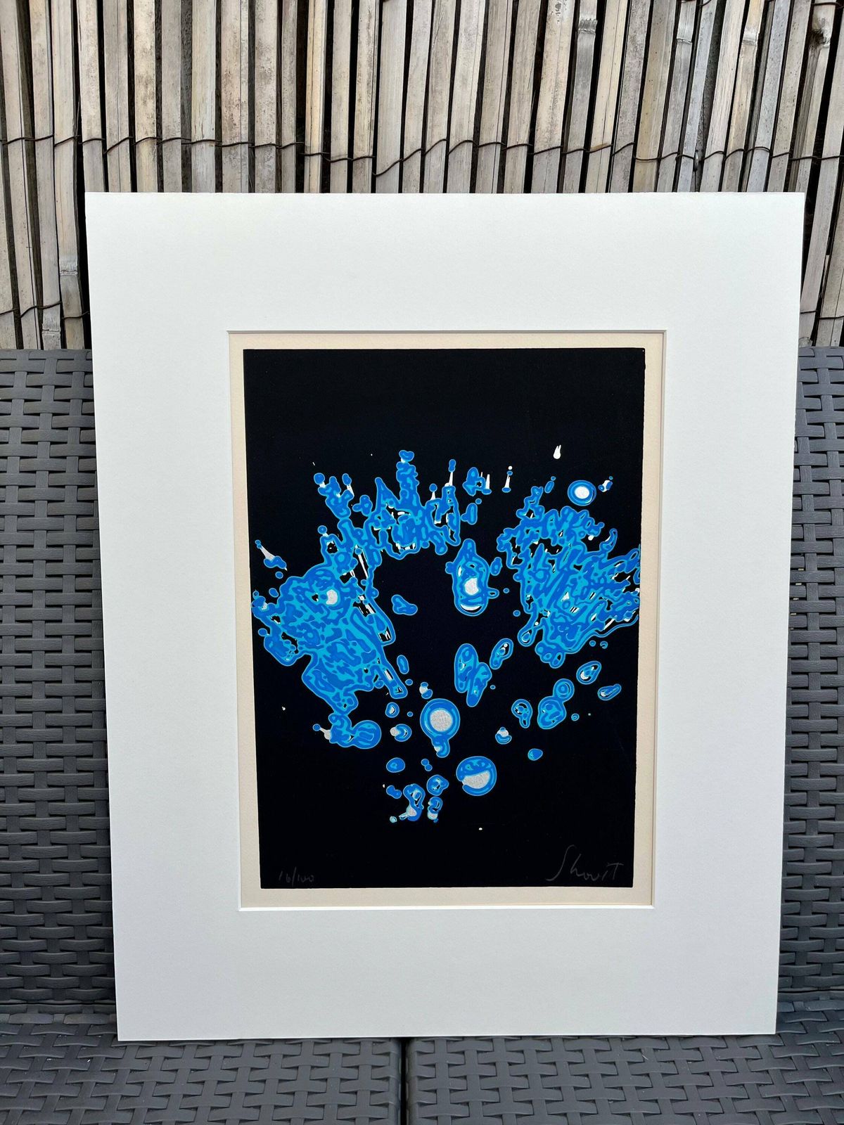 Original Vintage Hand Signed Silkscreen Print Ami Shavit (B1934) Israel photo furniture