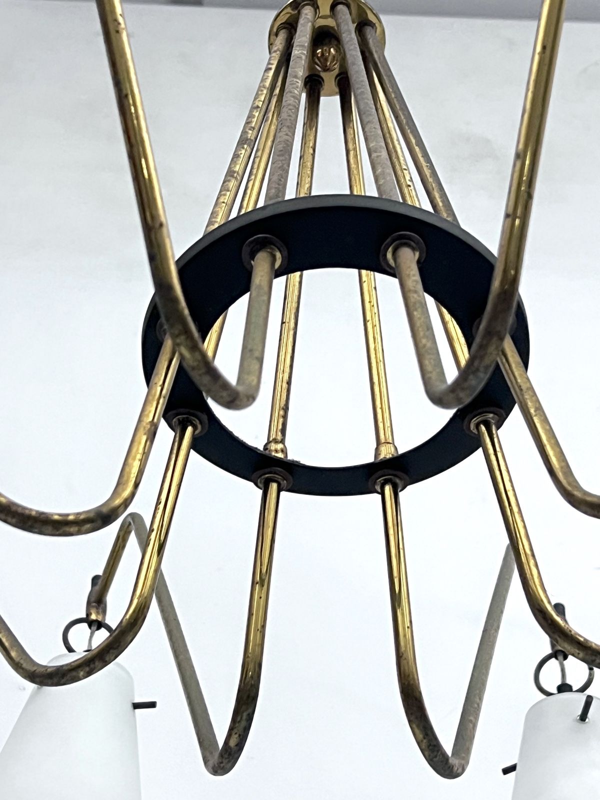 photo for sale Mid Century Large 8 Arms Arredoluce Manner Chandelier. Italy 1950s