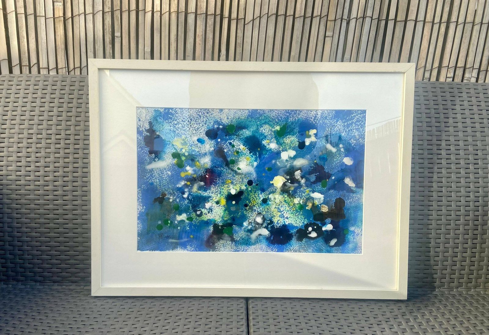 Original Framed Mixed Media Painting ‘Untitled’ J Kloss photo for sale