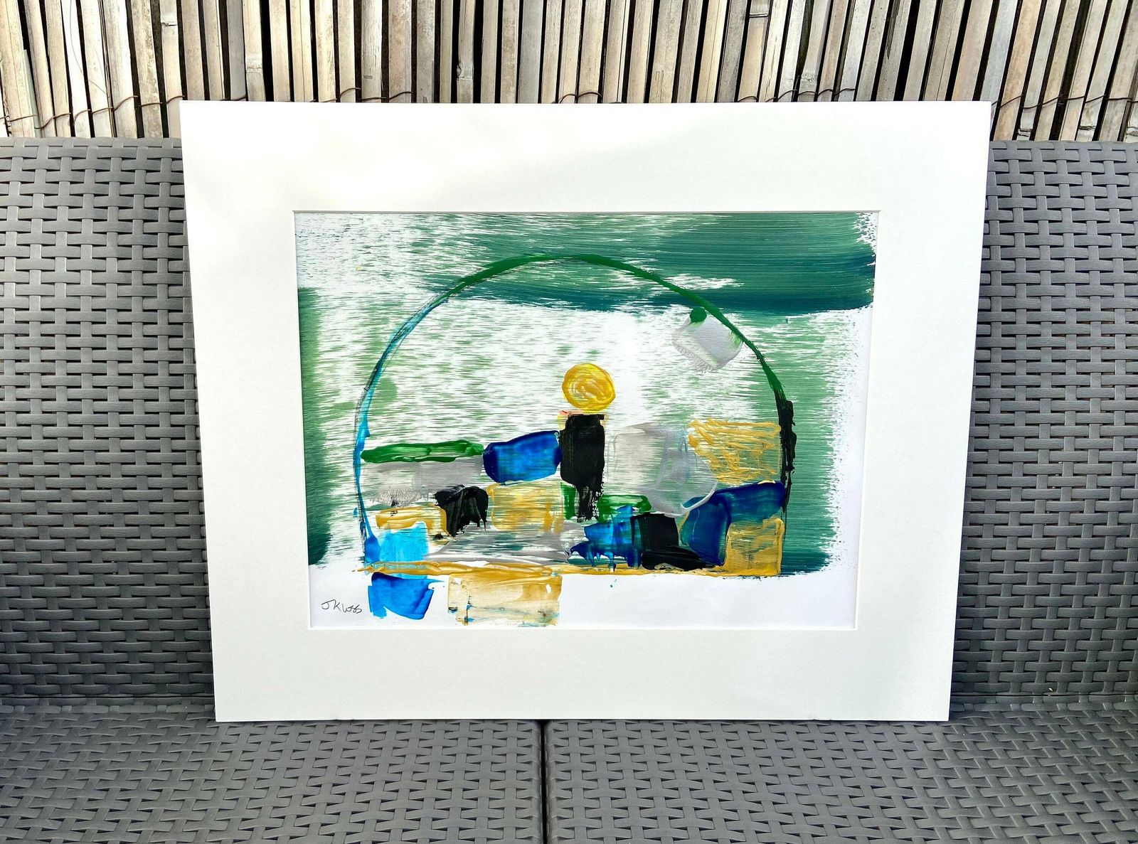 Original Mixed Media Painting ‘Golden Globe’ J Kloss