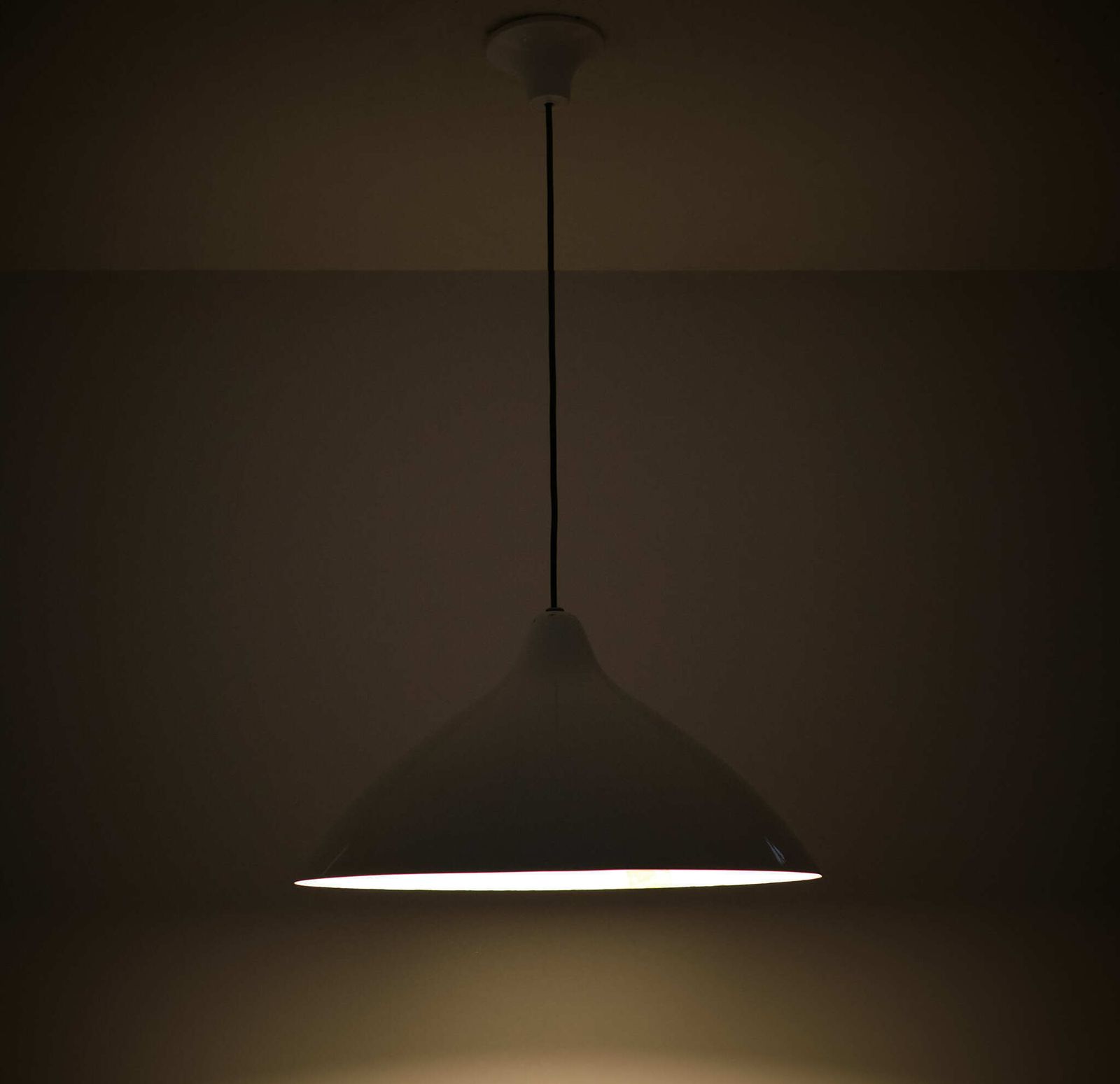White Pendant Lamp By Lisa Johansson Pape For Orno, Finland 1950s photo 645.0