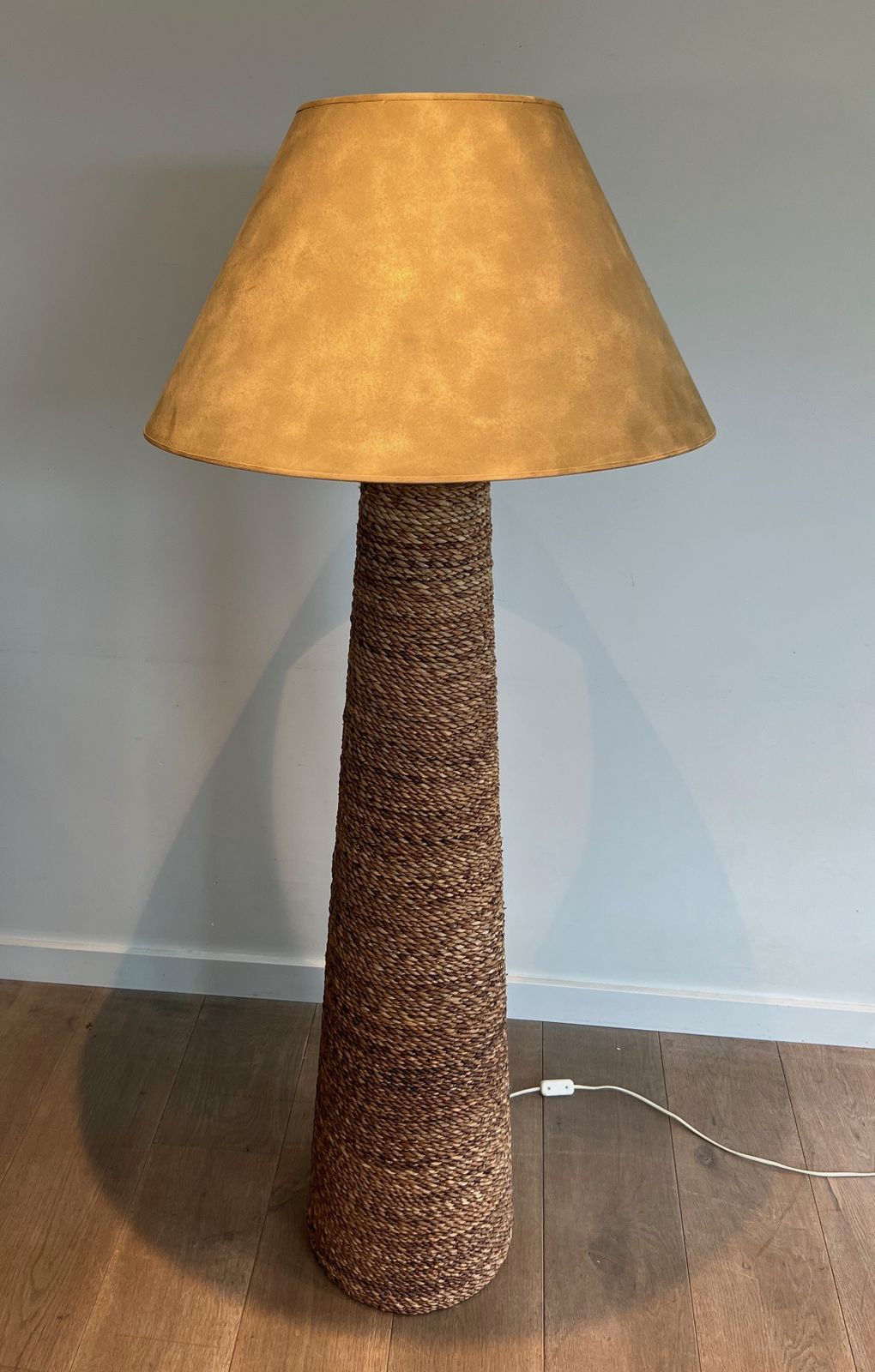 Rope Floor Lamp In The Taste Of Audoux Minet photo for sale