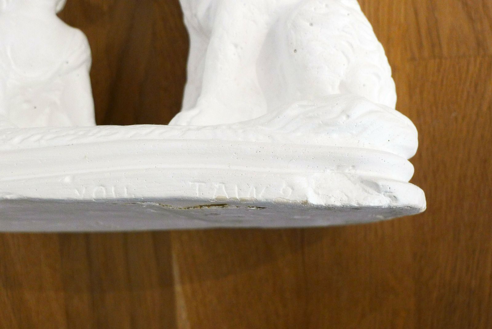Small Plaster Sculpture Of A Child & A Dog, Belle And Sébastien photo vintage