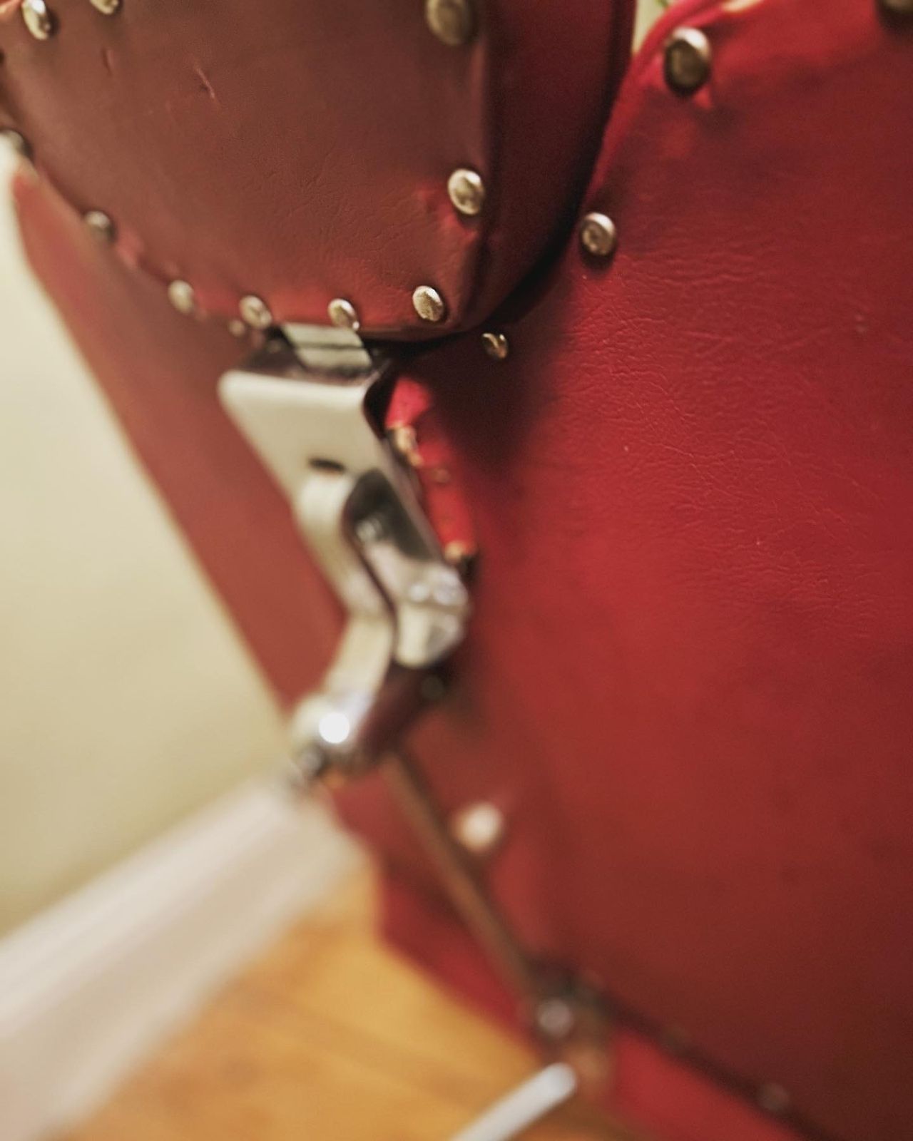 1950/60s Bauhaus Style Red Leather Chair photo 300.0