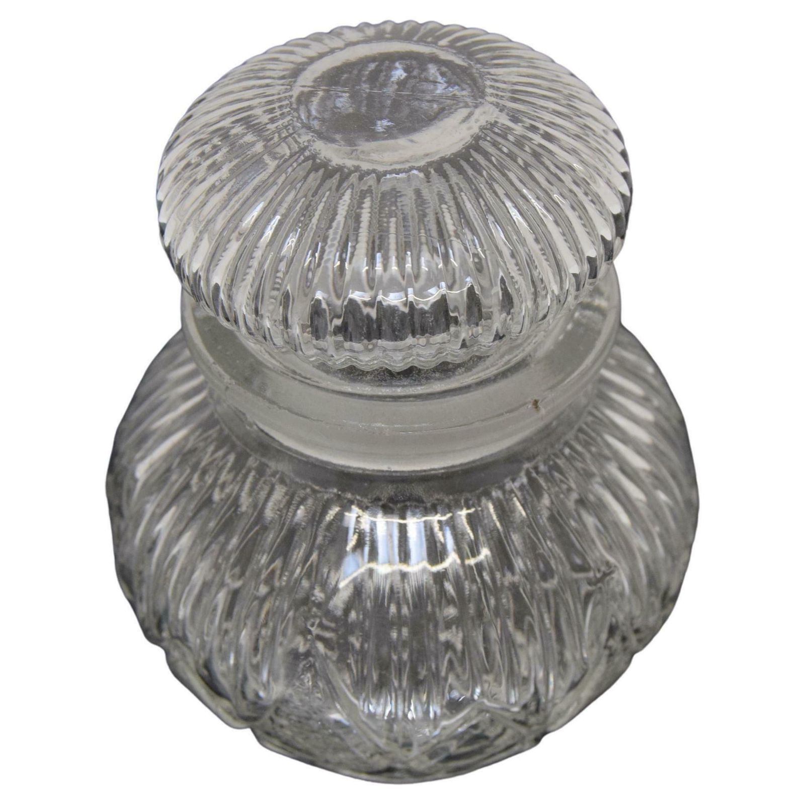 Mid Century Crystal Glass Can, 1950's.