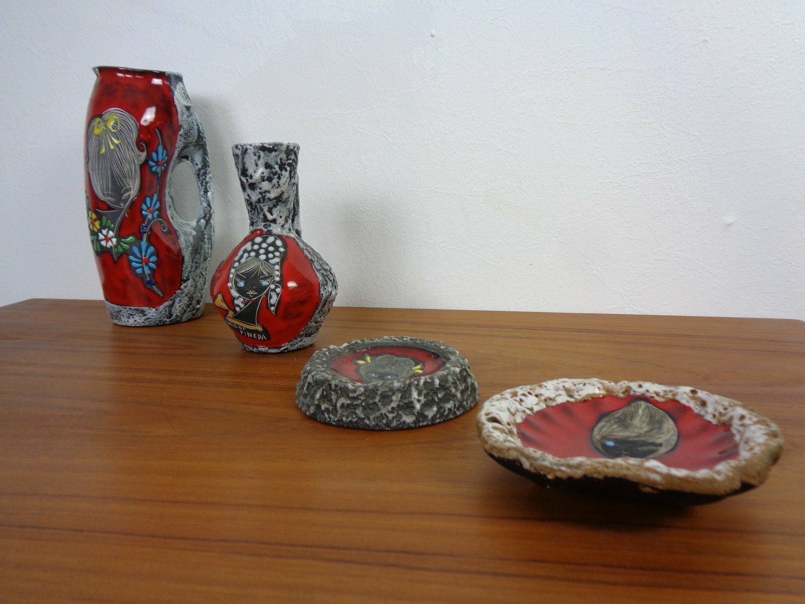 San Marino Ceramic Vases And Ashtrays, 1960s, Set Of 4 photo furniture
