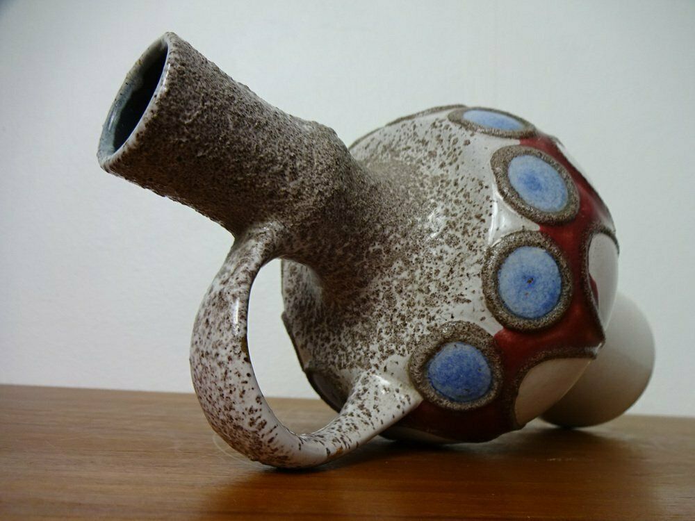 215.0 Fat Lava Ceramic Vase From Veb Haldensleben, East Germany, 1970s photo