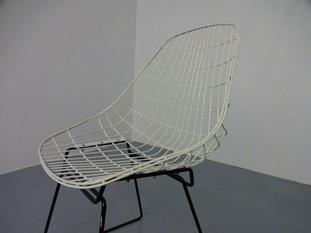 photo for sale Wire Side Chair By Cees Braakman For Pastoe, 1950s