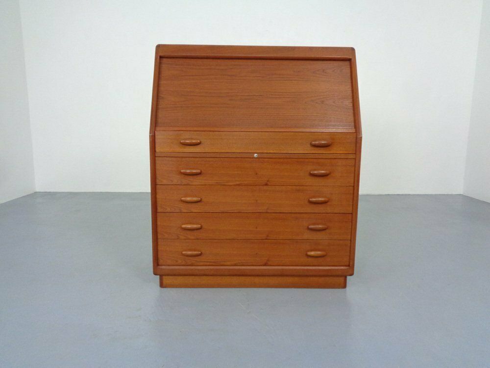 Teak Tambour Secretary From Dyrlund, 1960s