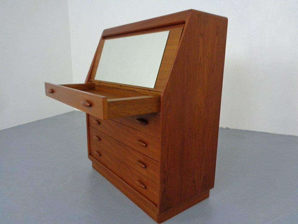Furniture Teak Tambour Secretary From Dyrlund, 1960s photo