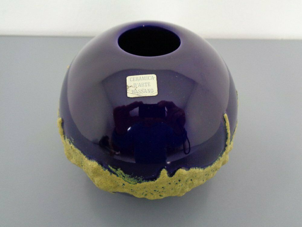 Ceramic Vase From D´Arte Bassano, Italy, 1970s photo vintage