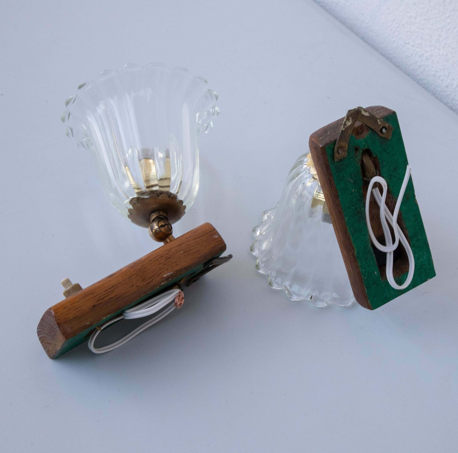 photo for sale Set Of 2 Art Decò Barovier & Toso Wall Light Murano Art Glass, 1940s