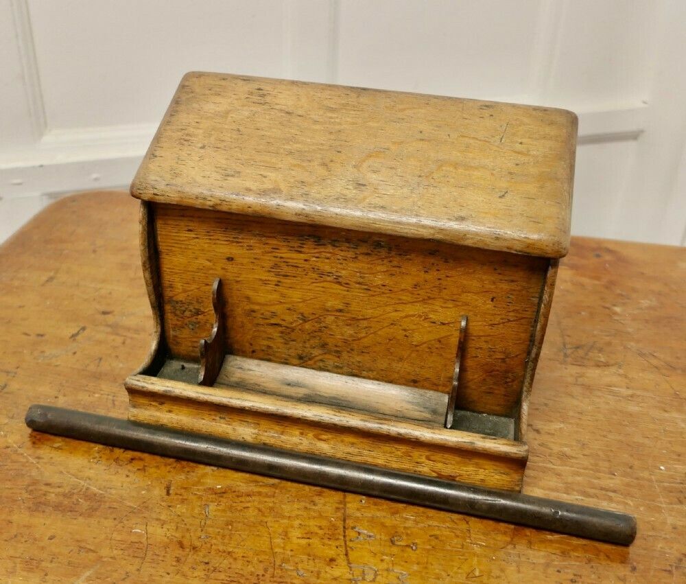 A Good Old Oak Stationary Or Letter Box, With Pen Holder photo furniture