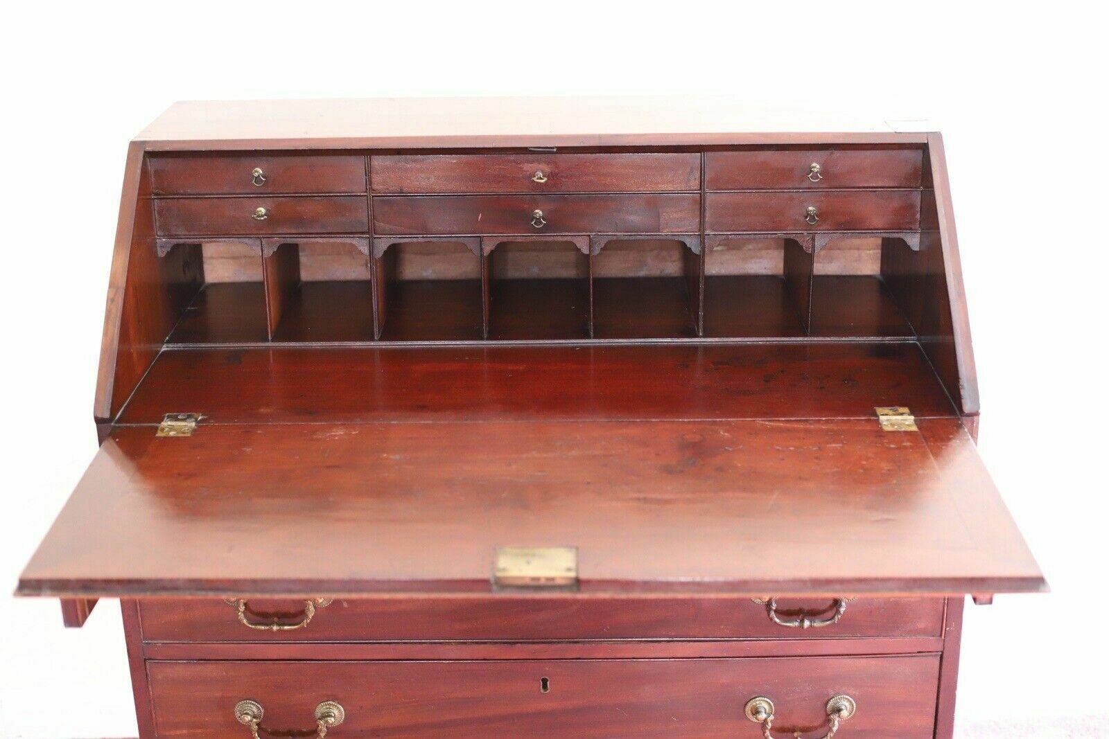 Antique Geaorge III Mahogany Bureau photo vintage