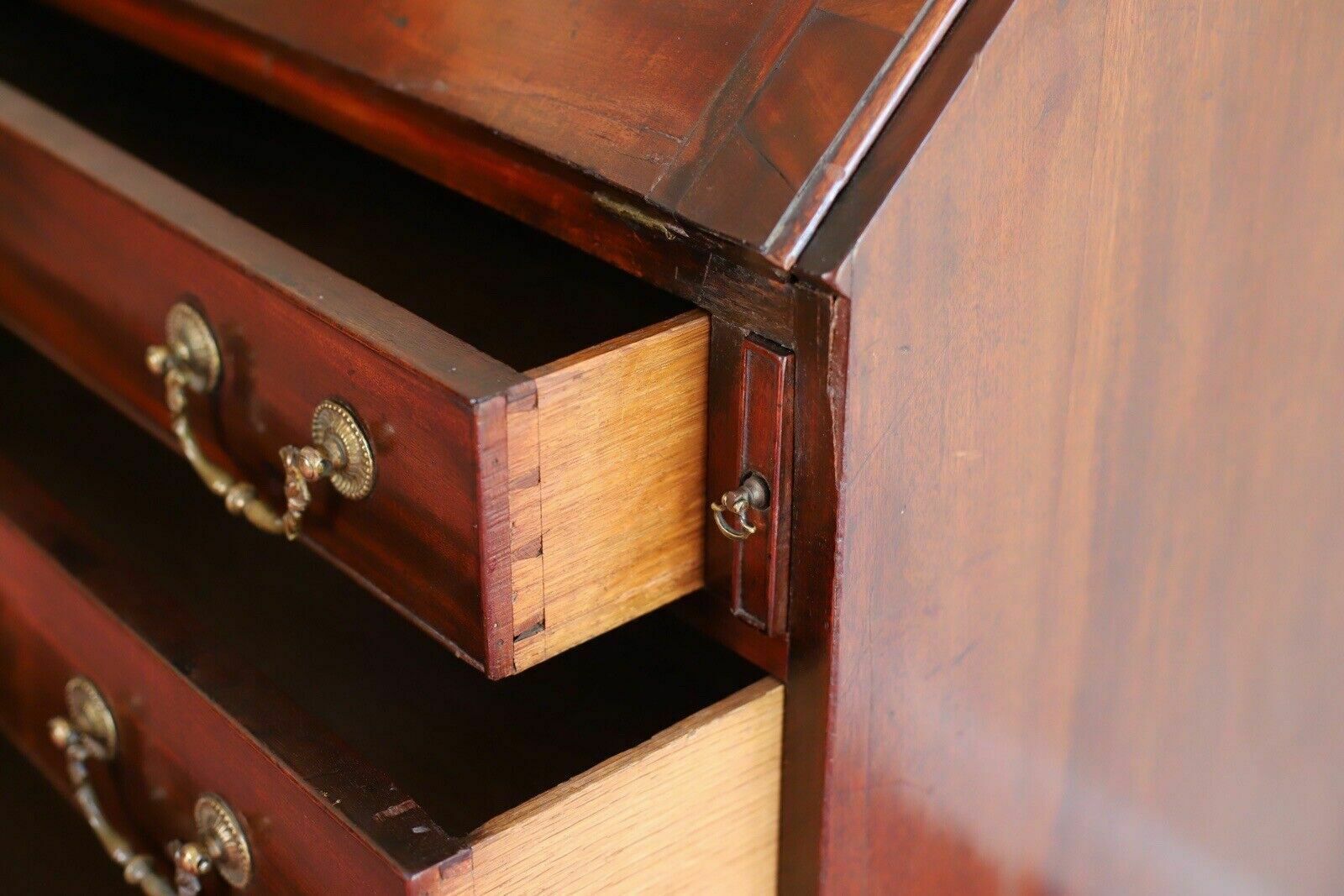 1195.0 Antique Geaorge III Mahogany Bureau photo