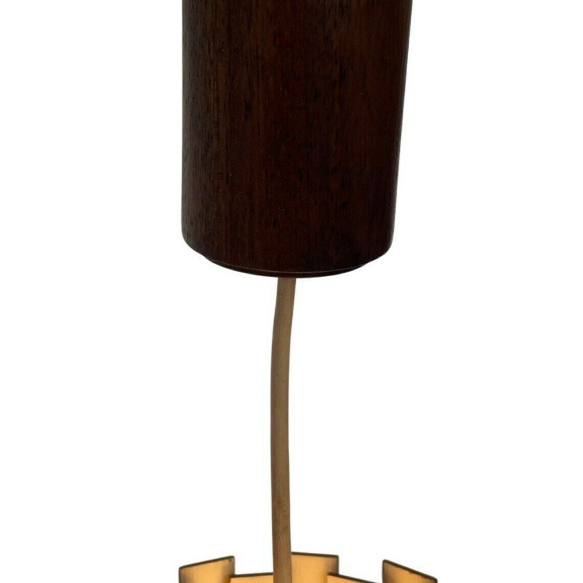 photo for sale Ca. 1960's Ceiling Fixture   Scandinavian Design   Teak Wood Plywood Cylinder And Matching Ceiling Canopy