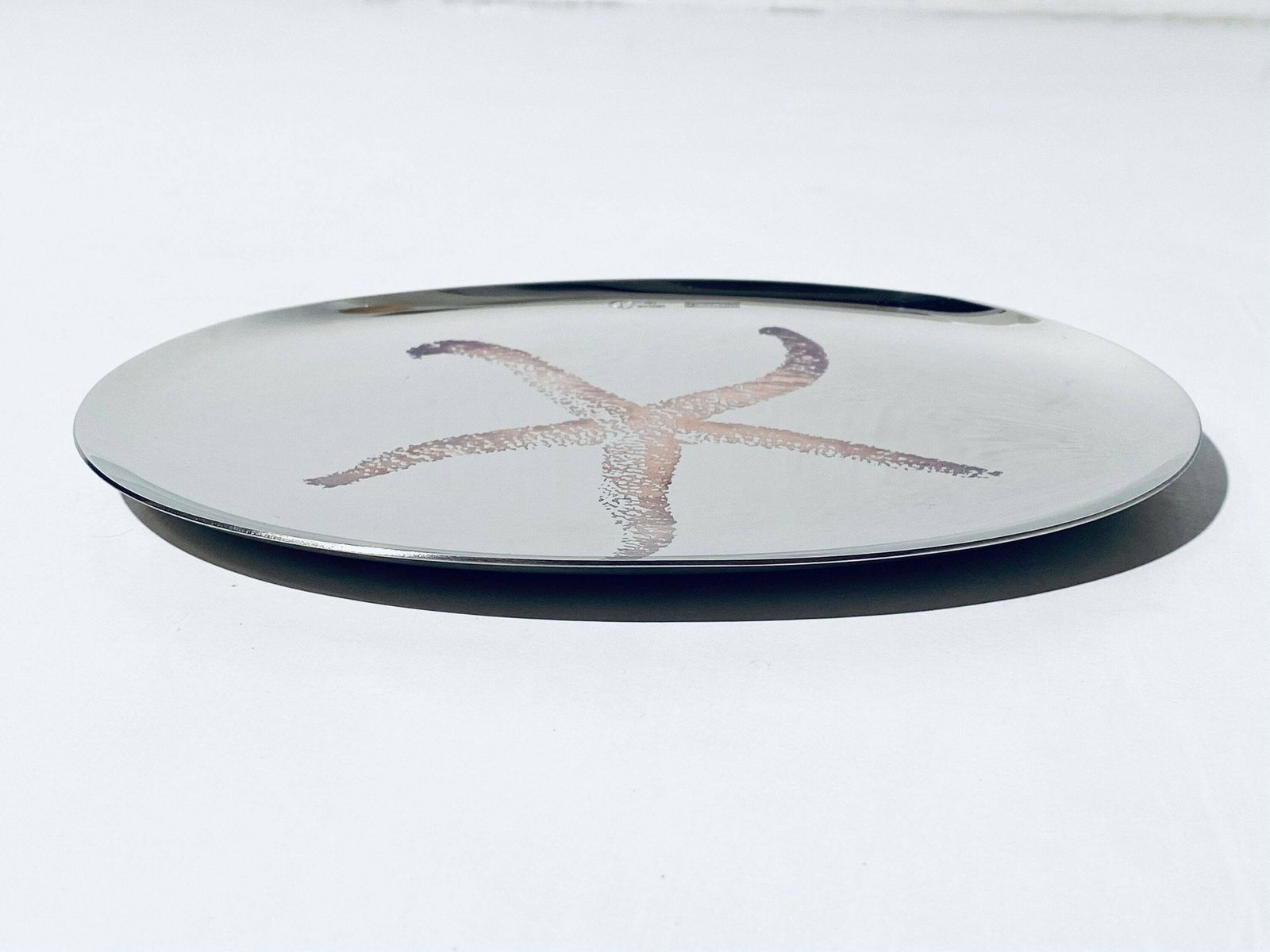 Sambonet Italy Echinaster Starfish Serving Tray / Stainless Steel / Oval Vintage Tableware photo vinterior