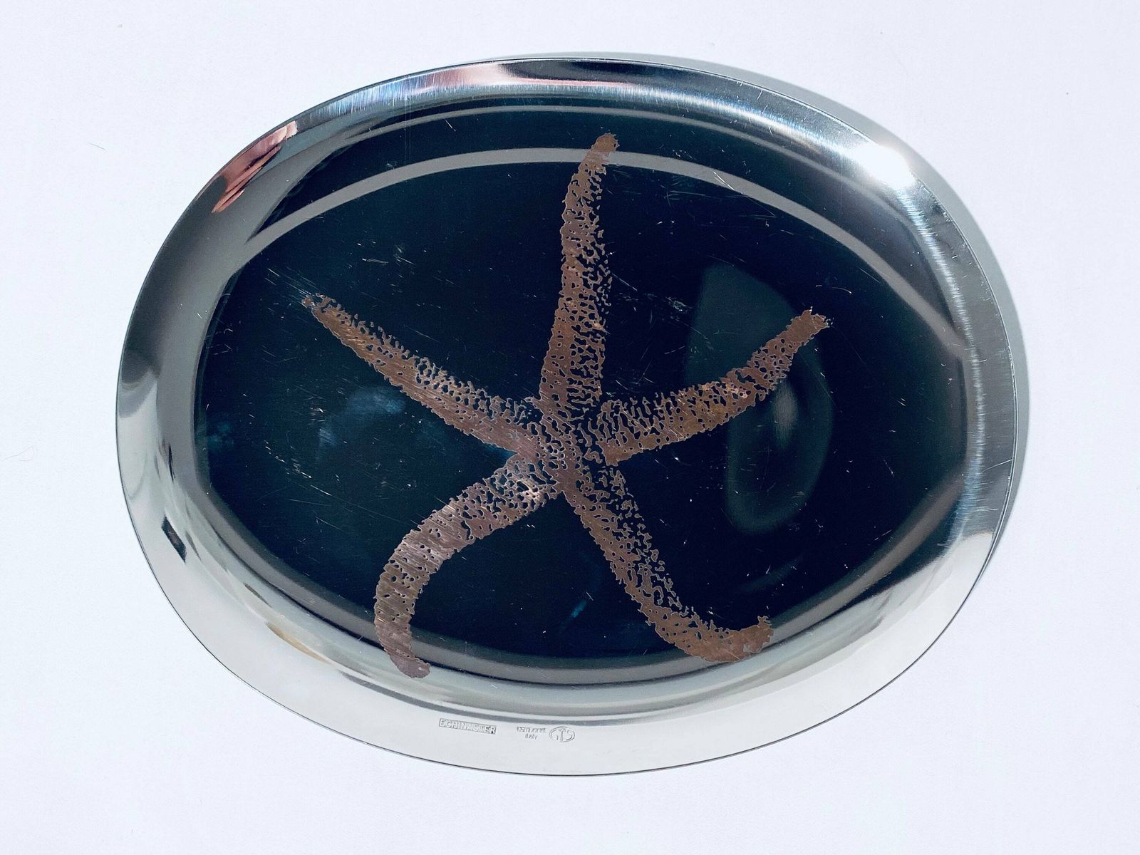 Sambonet Italy Echinaster Starfish Serving Tray / Stainless Steel / Oval Vintage Tableware photo buy