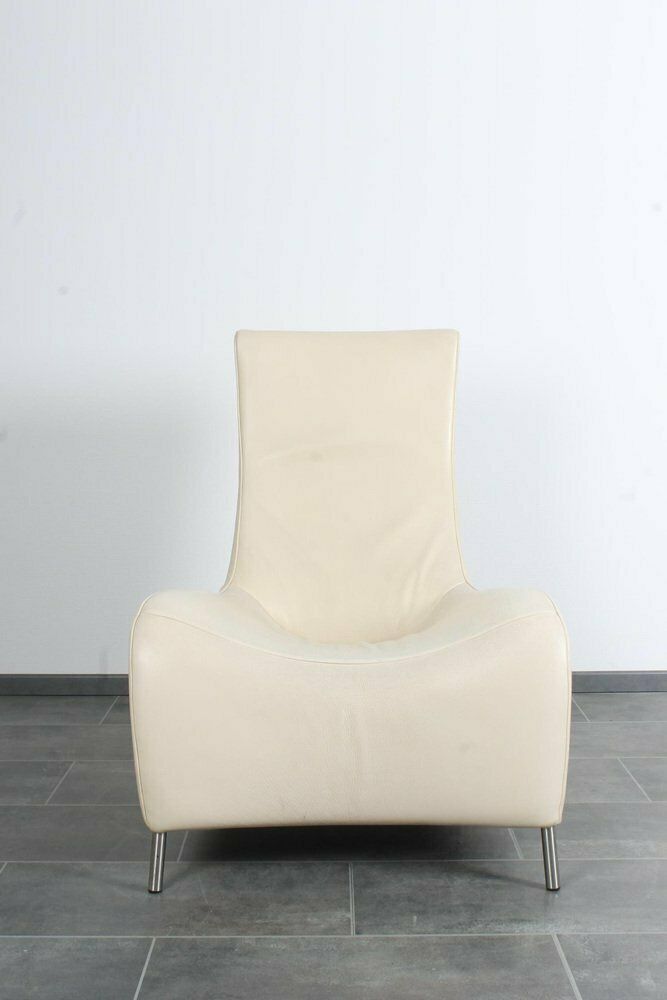 photo vintage Vintage Ds 264 White Leather Lounge Chair By Matthias Hoffmann For De Sede , 1990s