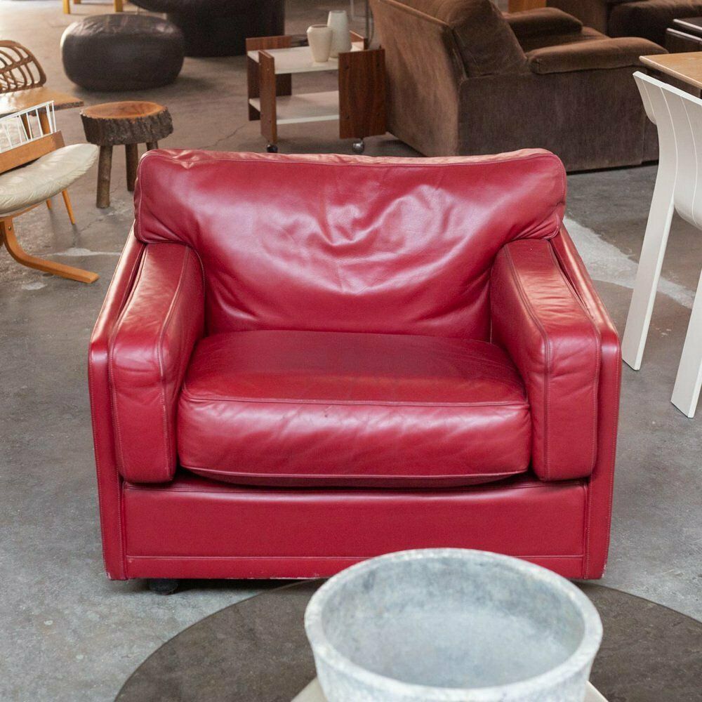 Model Socrates Red Armchair By Poltrona Frau, 1980s photo furniture