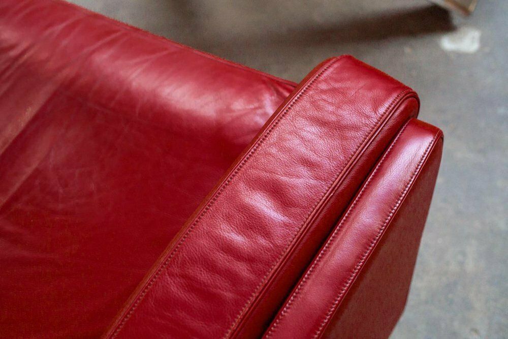 Model Socrates Red Armchair By Poltrona Frau, 1980s photo buy