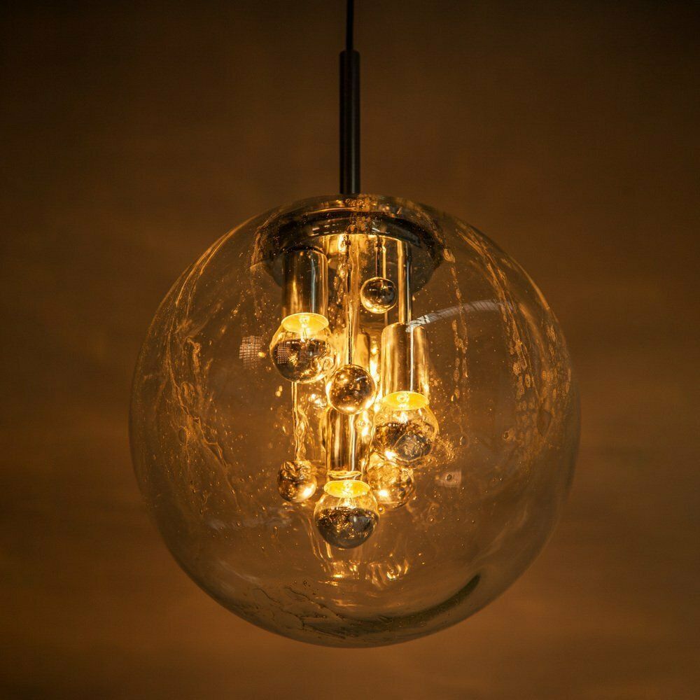 photo furniture Glass Ball Pendant By Ger Furth For Doria Leuchten, 1960s