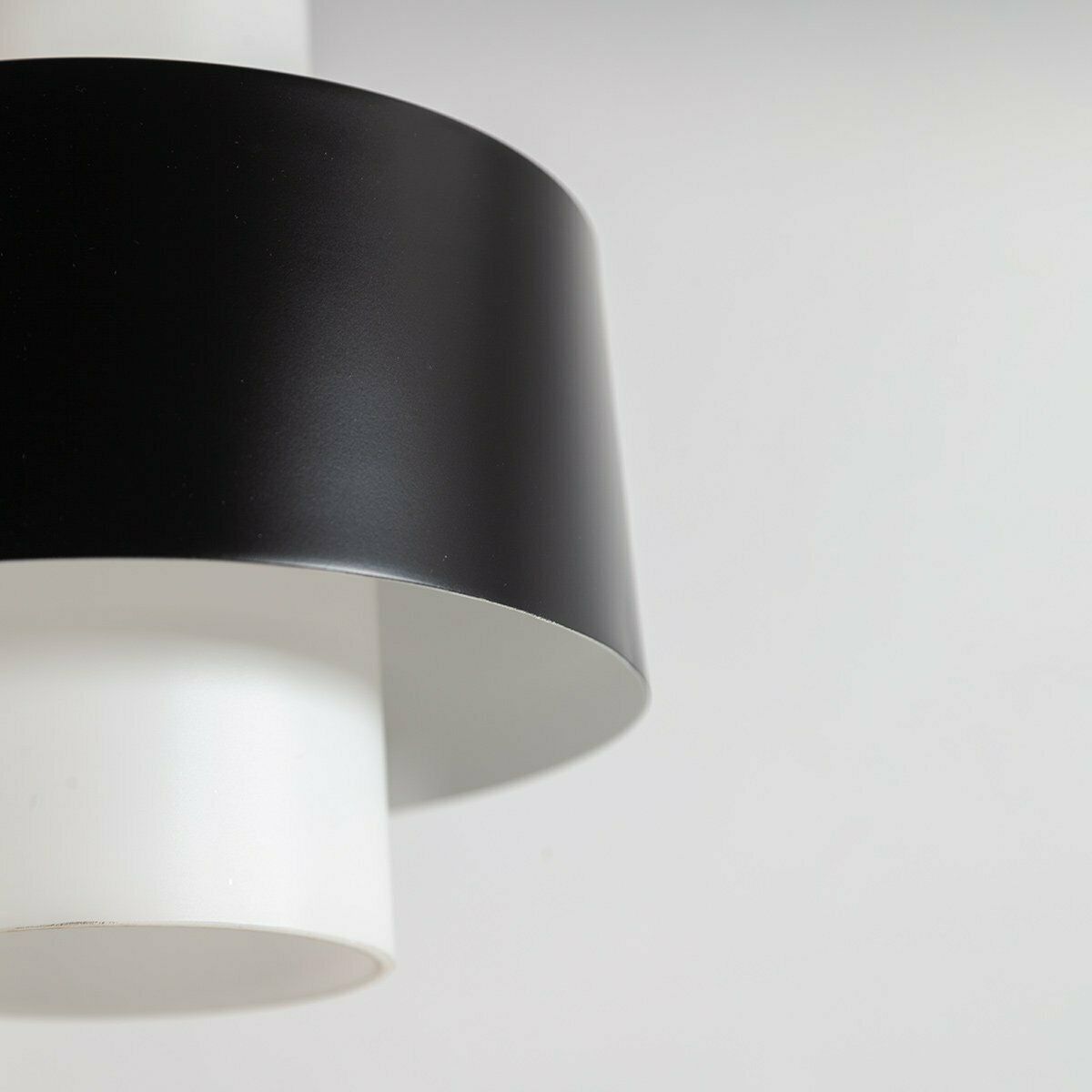 Mid Century Metal And Milk Glass Pendant, 1960s photo vinterior