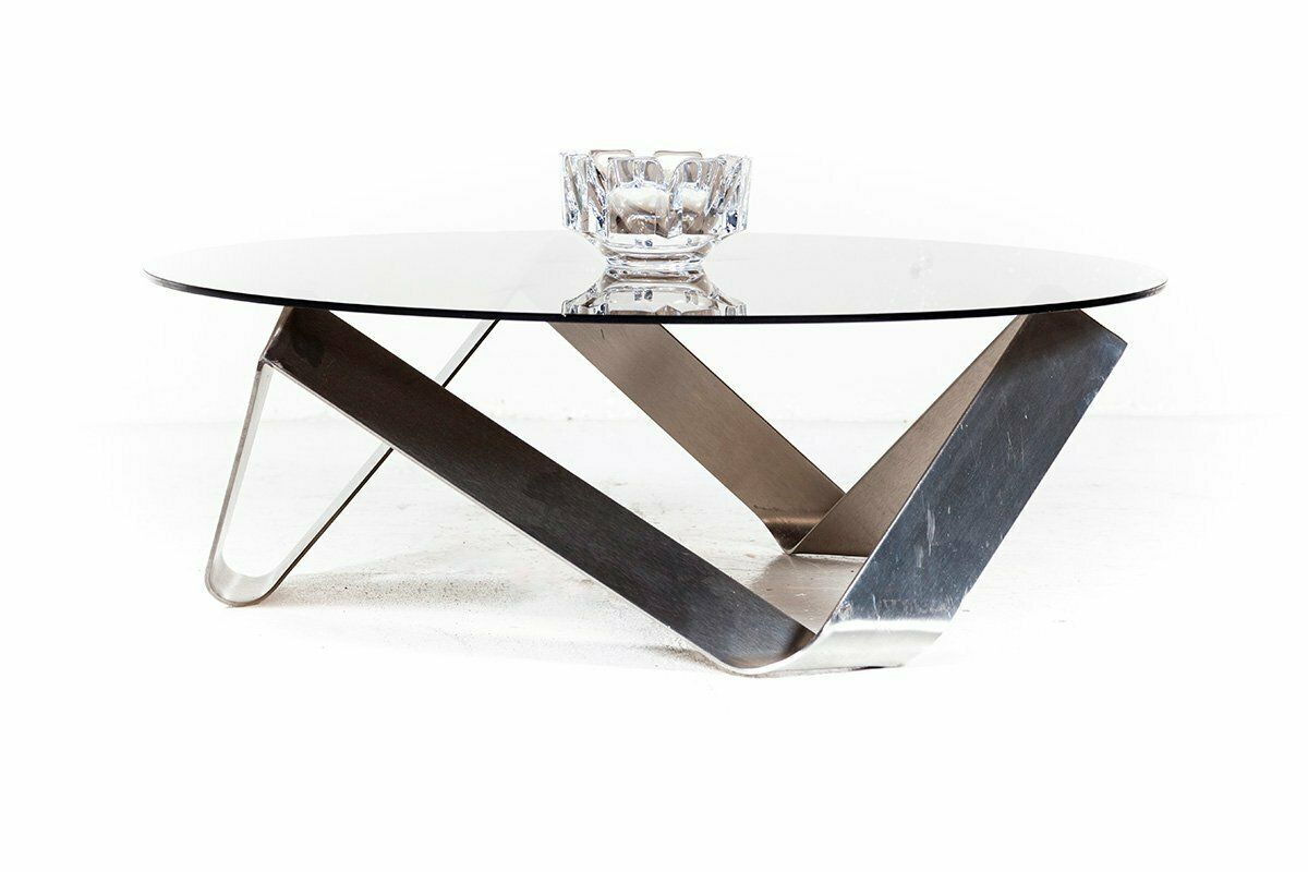 Glass Coffee Table By Knut Hesterberg For Ronald Schmitt, 1970s photo furniture