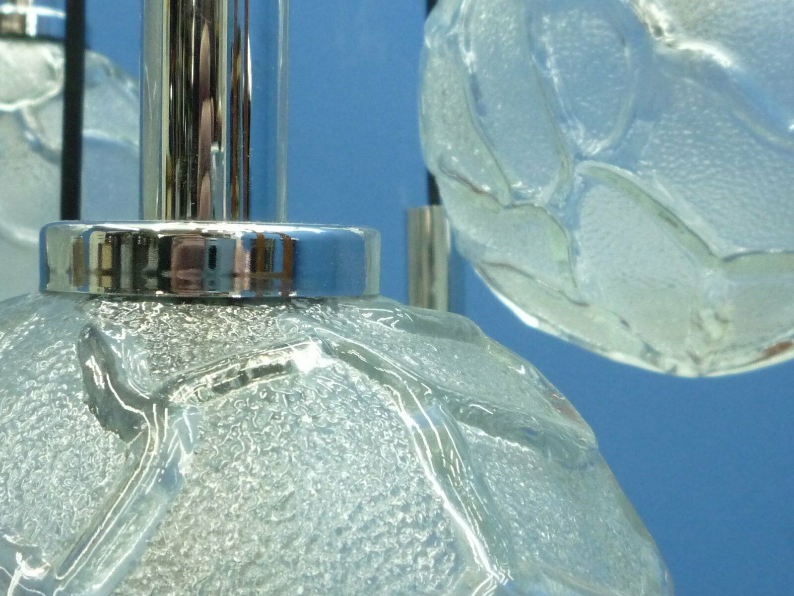 558.0 Cascade Ice Glass Pendant Lamp From Doria, 1960s photo