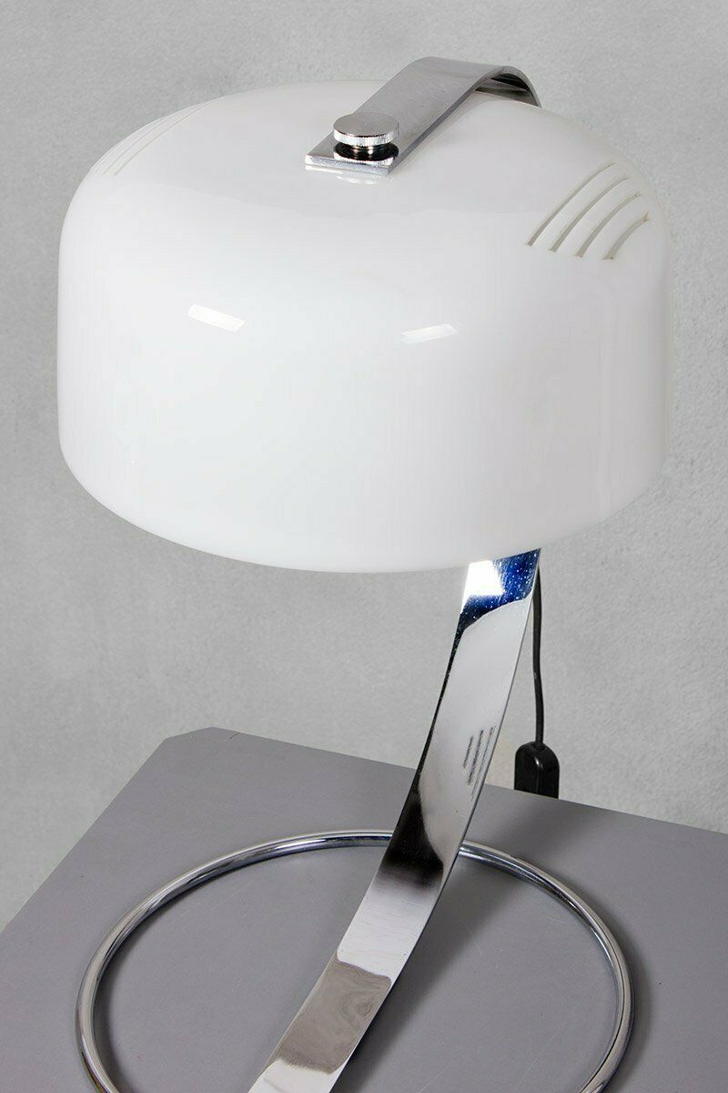 Tropic Chrome Plated Steel And White Acrylic Desk Lamp Made By Raak, 1970s photo buy