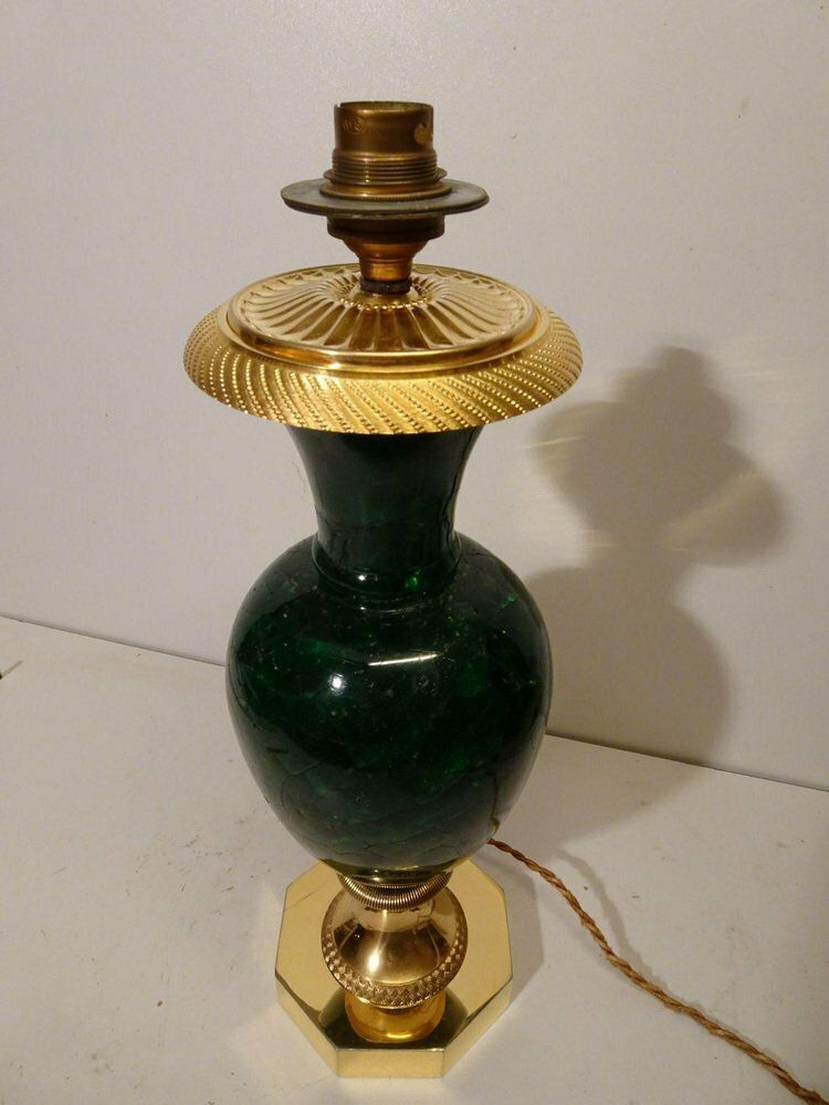 Mid Century French Neoclassical Table Lamp Attributed To Pierre Giraudon For Art Lux photo vintage