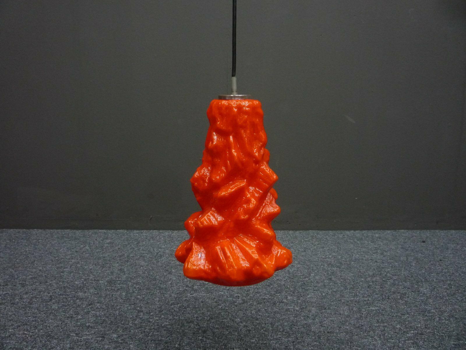 Pop Art Glass Hanging Lamp By Peill & Putzler, 1970s