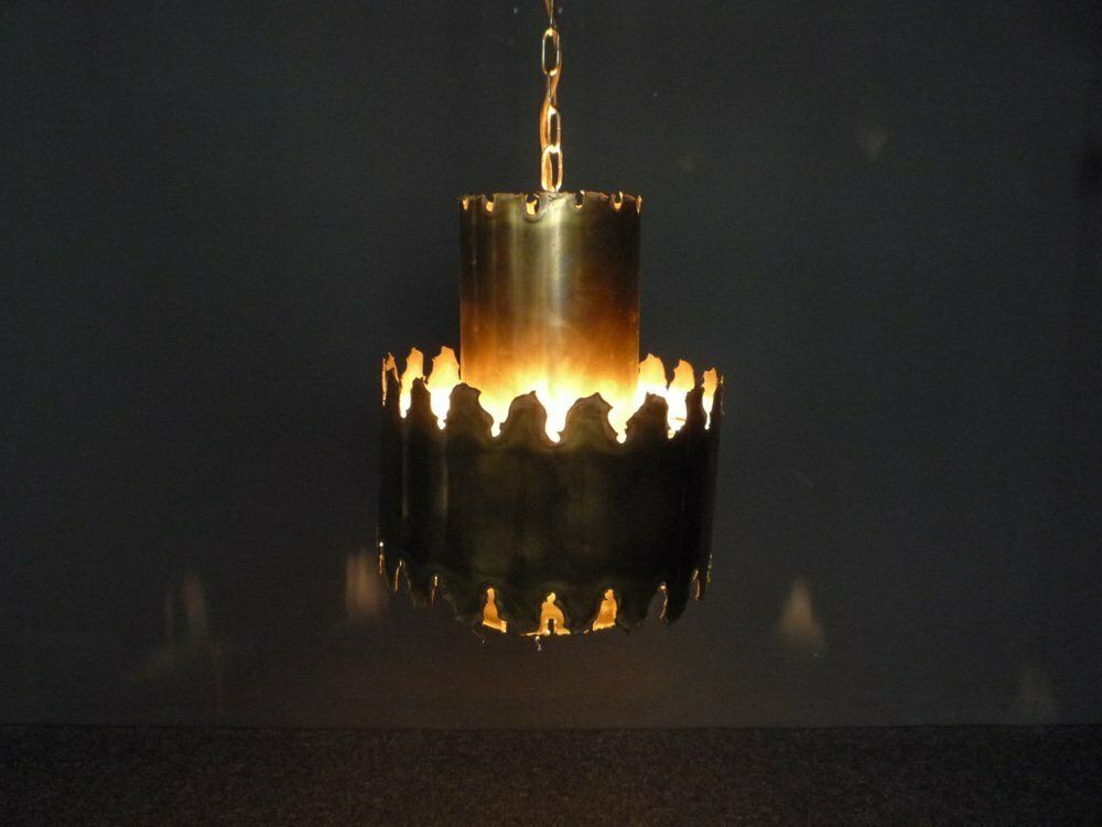 Brutalist Brass Pendant Lamp By Svend Aage Holm Sørensen For Holm Sørensen & Co, 1960s photo furniture