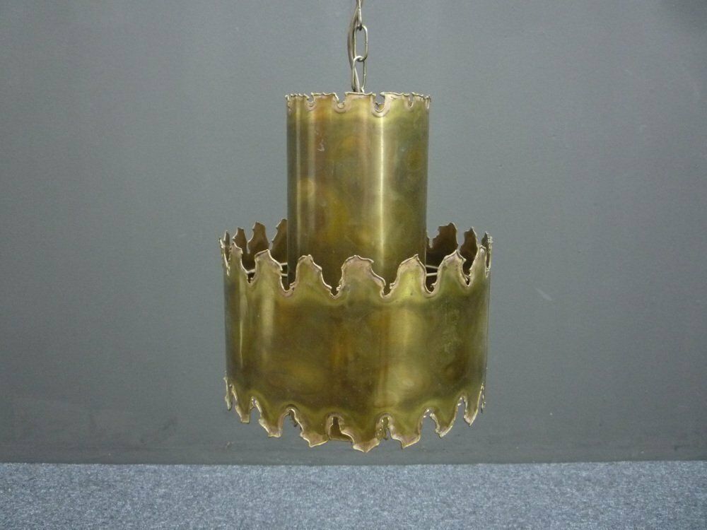 Brutalist Brass Pendant Lamp By Svend Aage Holm Sørensen For Holm Sørensen & Co, 1960s photo for sale