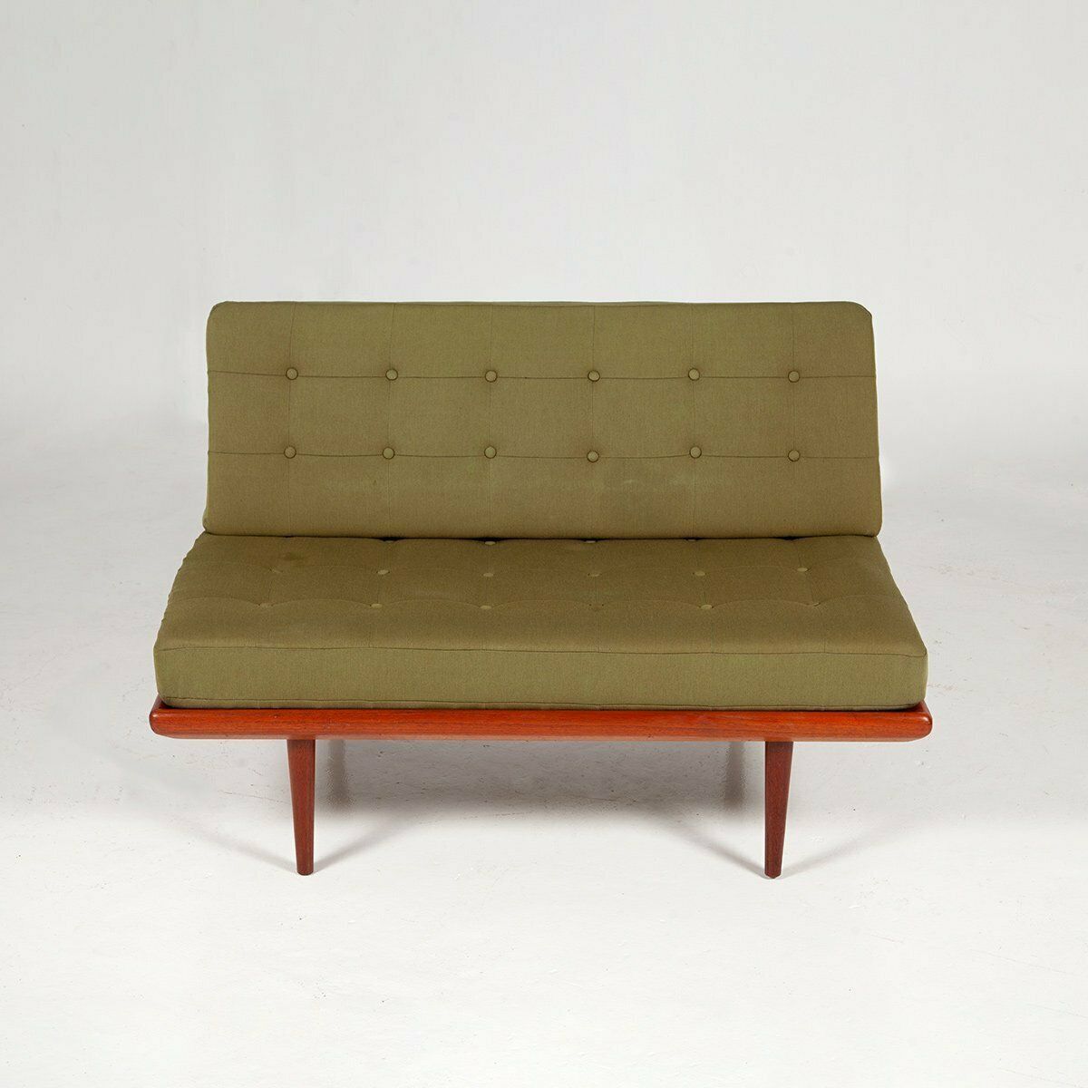 Danish Moss Green Fabric And Teak Minerva Daybed By Peter Hvidt & Orla Mølgaard Nielsen For France & Daverkosen, 1960s photo furniture